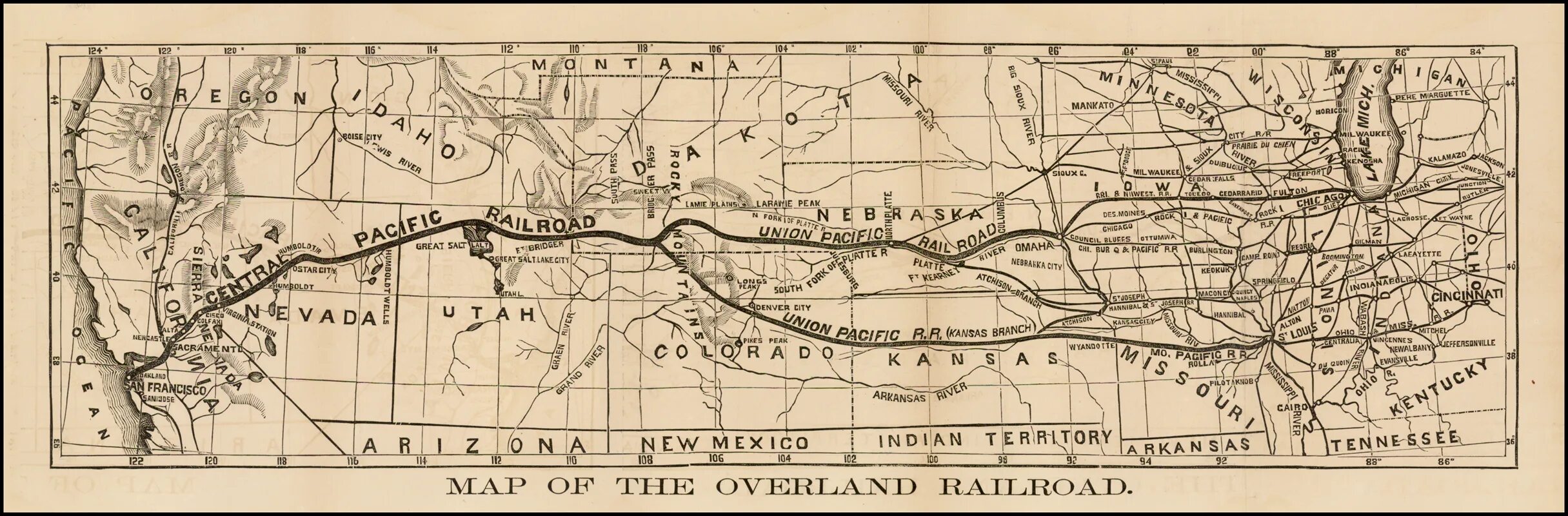 Первая железная дорога на карте. Первая трансконтинентальная железная дорога США. Трансконтинентальная железная дорога США 19 век. Первая железная дорога в США на карте. Трансконтинентальные железные дороги США.