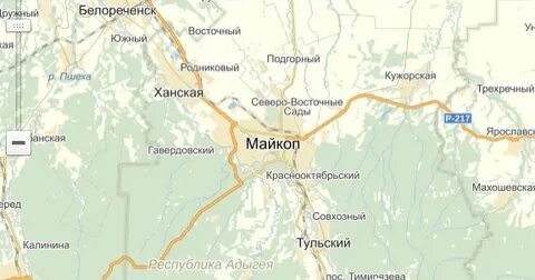 Карта города белореченск краснодарский