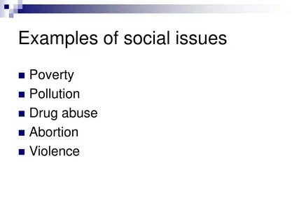 Social issues
