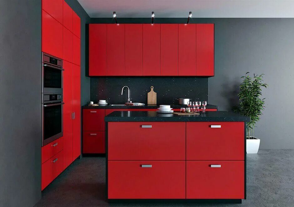 Глянцевая поверхность кухни. Красная глянцевая кухня икеа. Красные кухни. Кухня в Красном цвете. Красный кухонный гарнитур в интерьере.