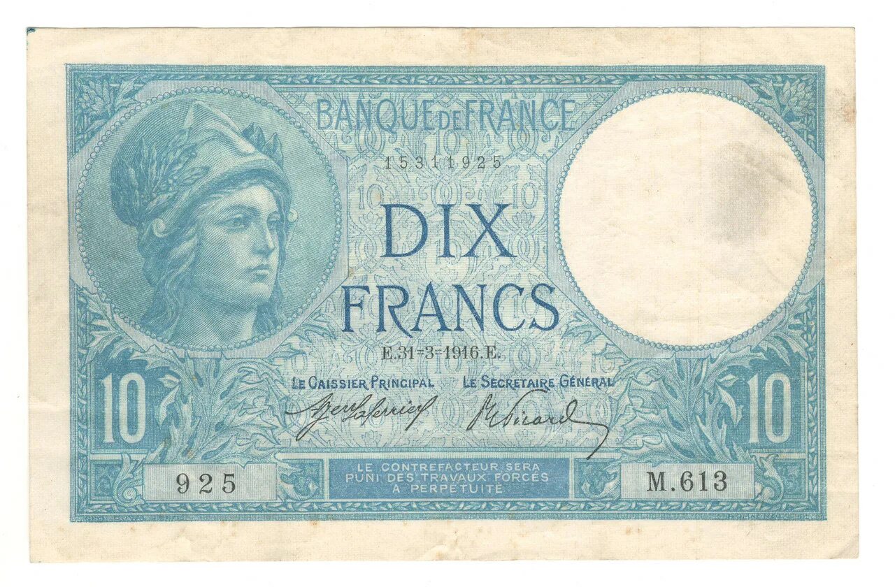 French 10. Французский Франк банкнота. Французские франки банкноты 1941. 10 Francs. Банкноты Франции 19 века.