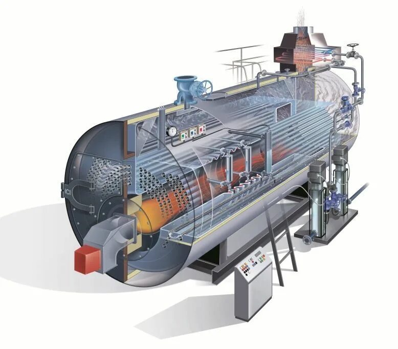 Схема жидкотопливного водогрейного котла. Схема паро водогрейного котла. Принцип работы паровых котлов. Барабан парового котла схема. Схема устройства паровых котлов электрических.