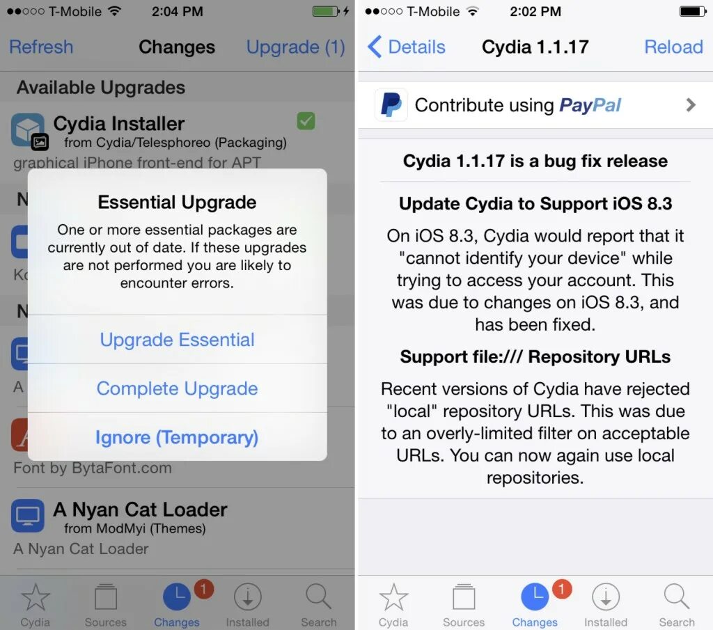Upgrade available