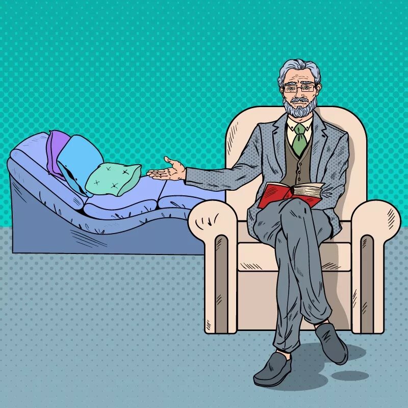 человек у психолога. психотерапия. психоаналитика человека. консультация психолога. кабинет зигмунда фрейда.