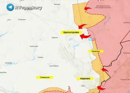 Карта действий на авдеевском