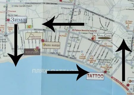 Паттайя карта маршрутов