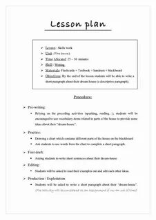 Writing plan
