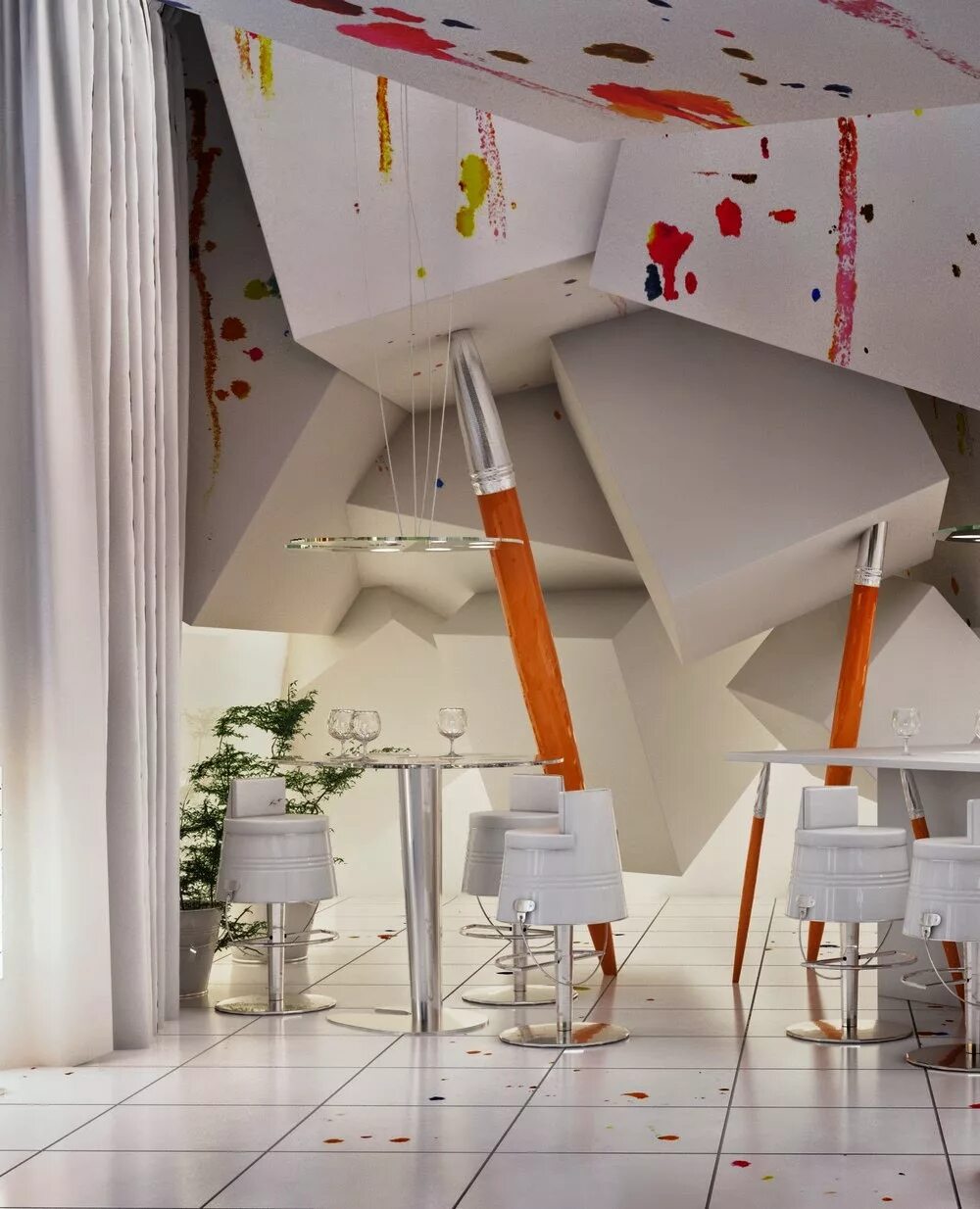 студия креативного дизайна. студия дизайнера. творческие мастерские. интерьер художественной мастерской. необычные кафе.