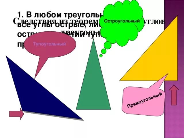 В любом треугольнике либо все углы острые либо. В треугольнике либо все. Докажите что в любом треугольнике либо все углы острые либо.