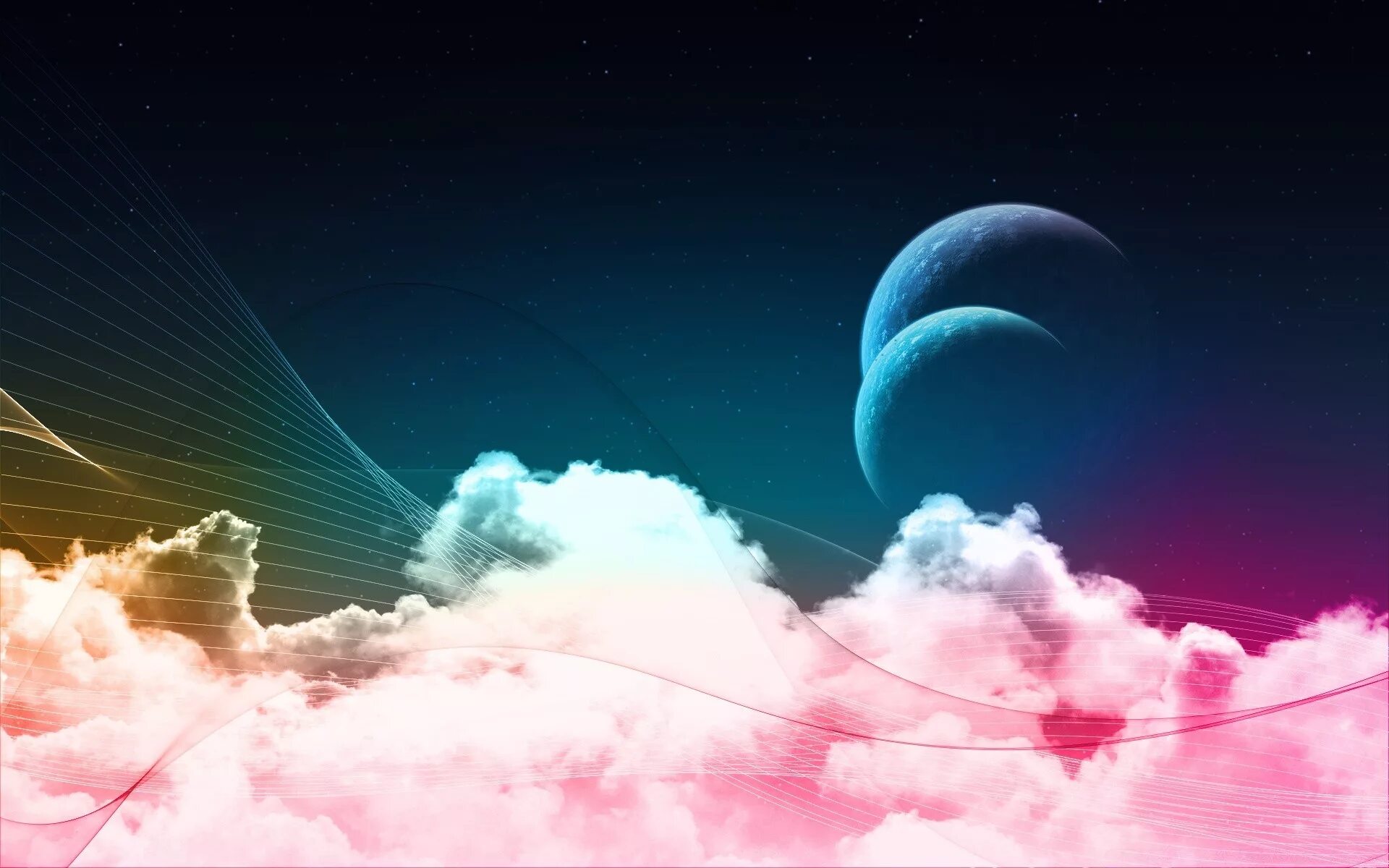 Cloud desktops. Абстракция космос. Облака абстракция. Небо абстракция. Розовая Планета в облаках.