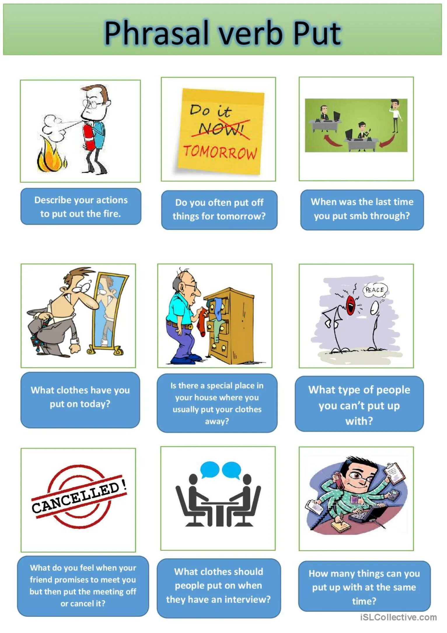 Put smb. Фразовый глагол put. фразовый глагол put упражнения. phrasal verbs speaking. speak phrasal verbs.