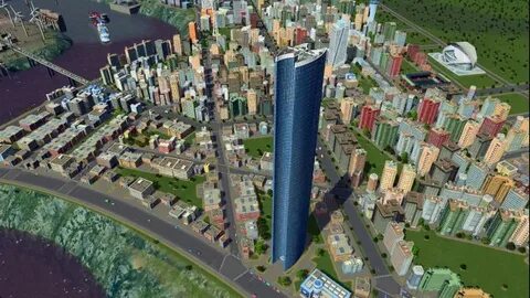 City skyline здания