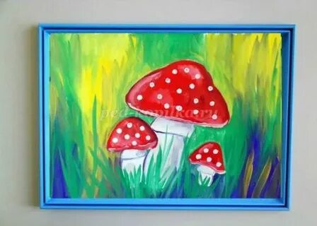 Рисуем с детьми 5 лет грибы