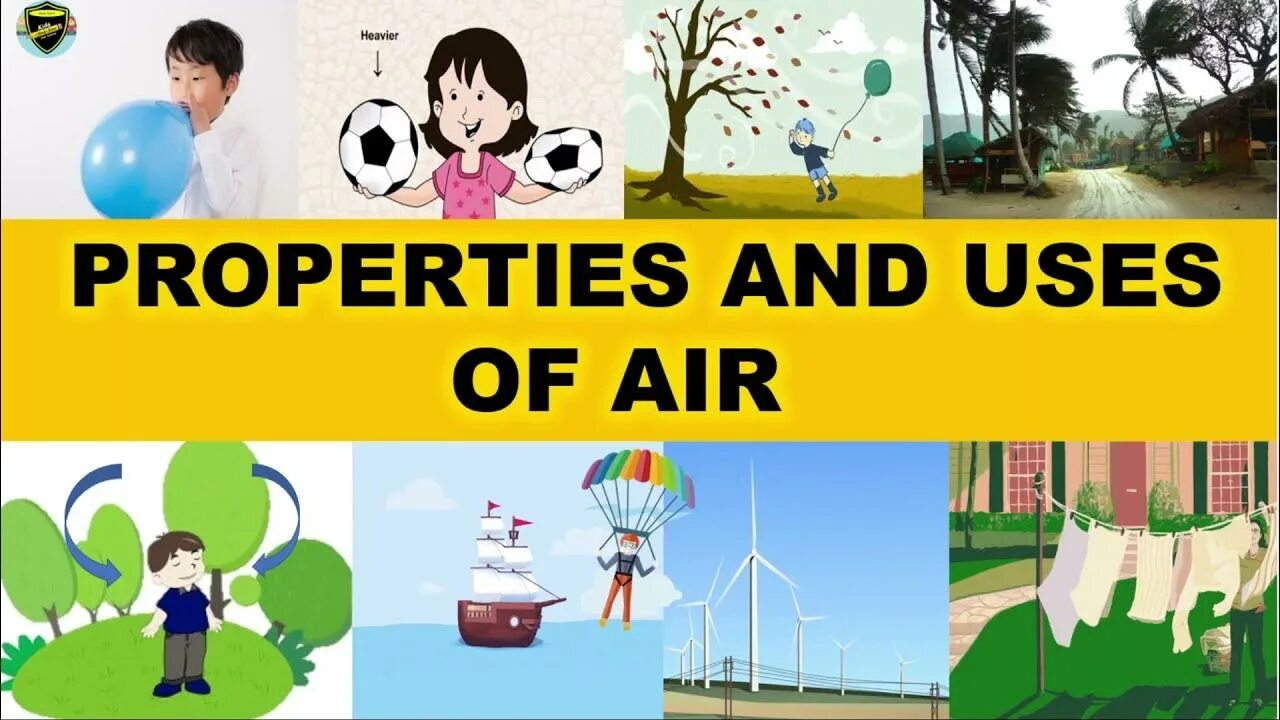 Air properties. Air for kids. air composition.