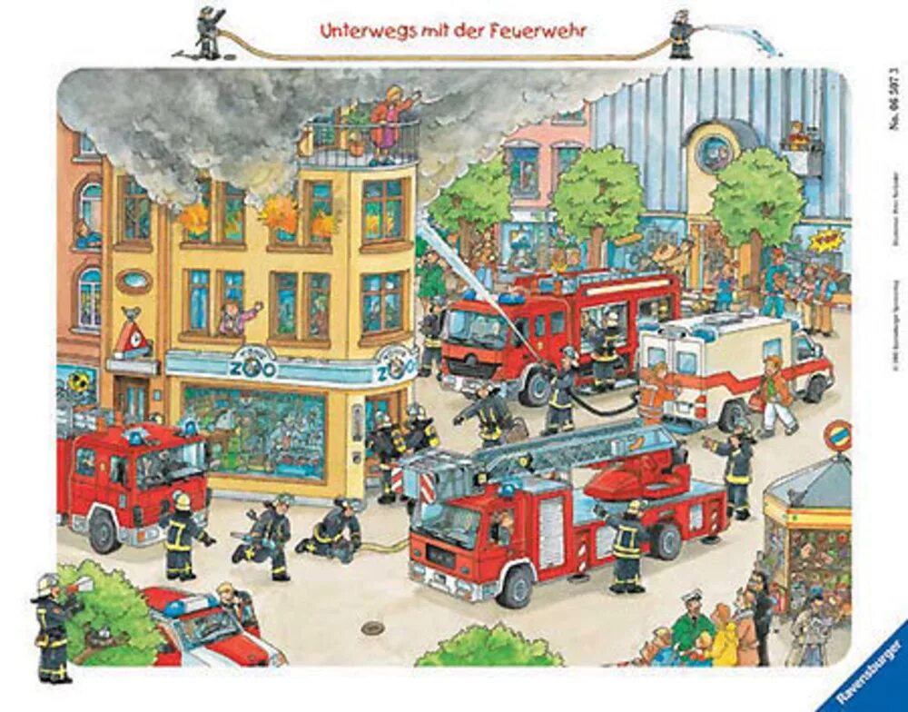 Пазл пожарный. Пазл пожарный для детей. Пазл Ravensburger на пожаре. Пазл пожарная машина для детей.