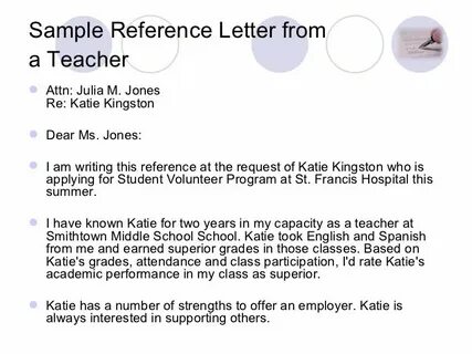 Letter to teachers
