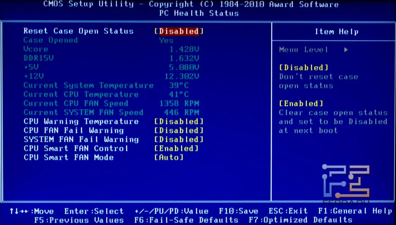 Cpu fan warning control