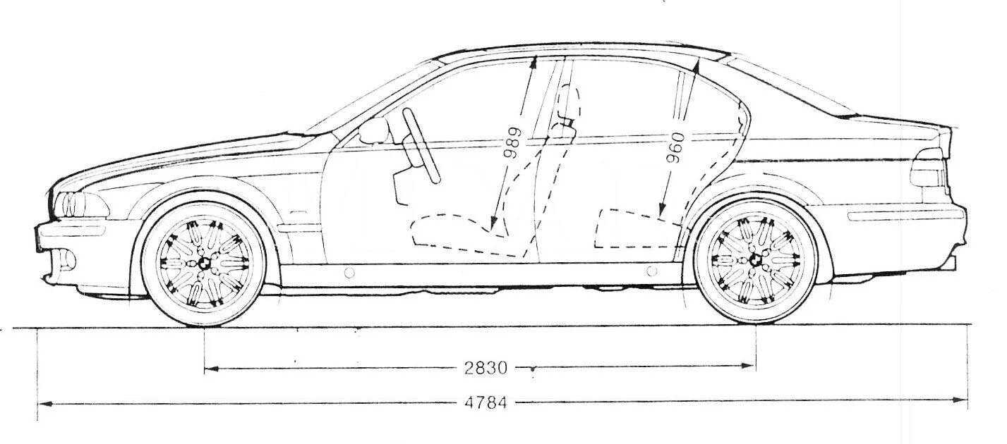 БМВ е39 чертеж. БМВ 5 е39 габариты. BMW 520i чертеж. Габариты БМВ е39 седан.