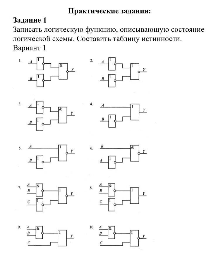 Решение простейших логических уравнений информатика босова. Таблицы истинности и логические схемы. Логические элементы схемы задачи. Логические схемы Информатика 10 класс задания. Логическая функция описывающая состояние логической схемы.