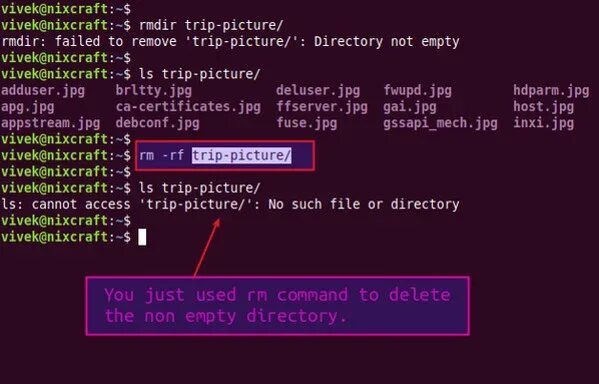 Environment location directory is not empty. Rmdir linux. remove directory. как удалить каталог в linux. how to delete a directory in linux.