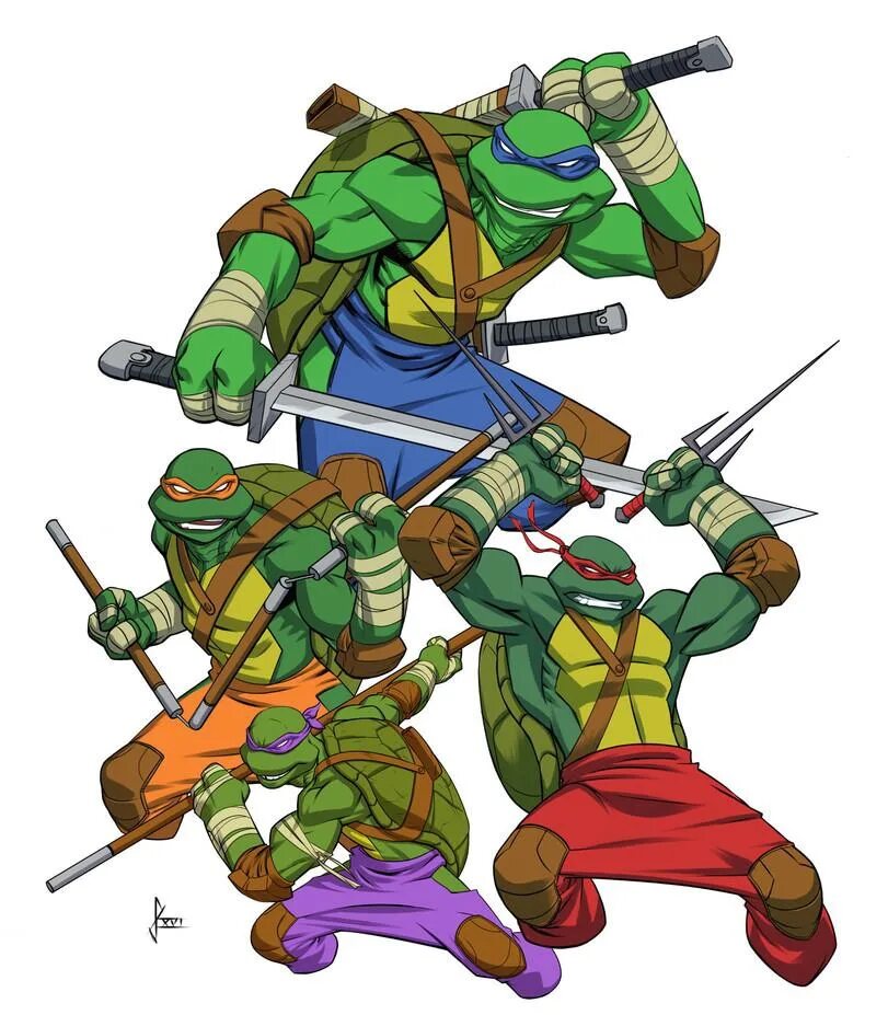 Tmnt art. Черепашках ниндзя 2003 Донателло и Микеланджело. Донателло и Микеланджело.