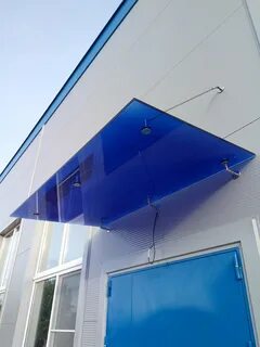 Козырьки из стекла изготовление