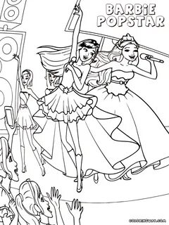 barbie and the rock star coloring pages