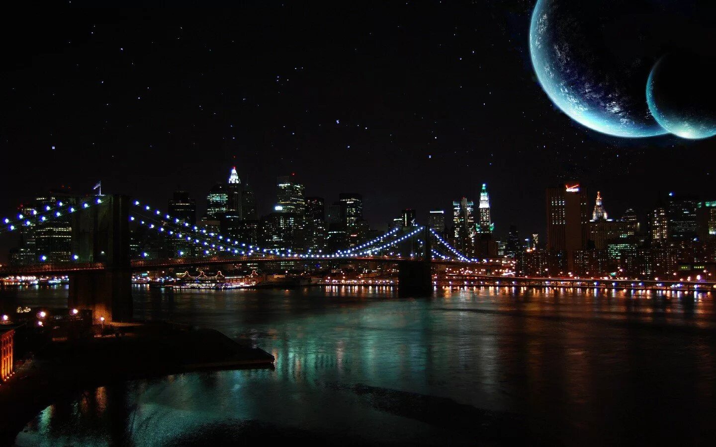 Красивый вид ночью. Обои ночь. Ночной город с луной. Обои на рабочий стол ночной город. Постер "ночной город".