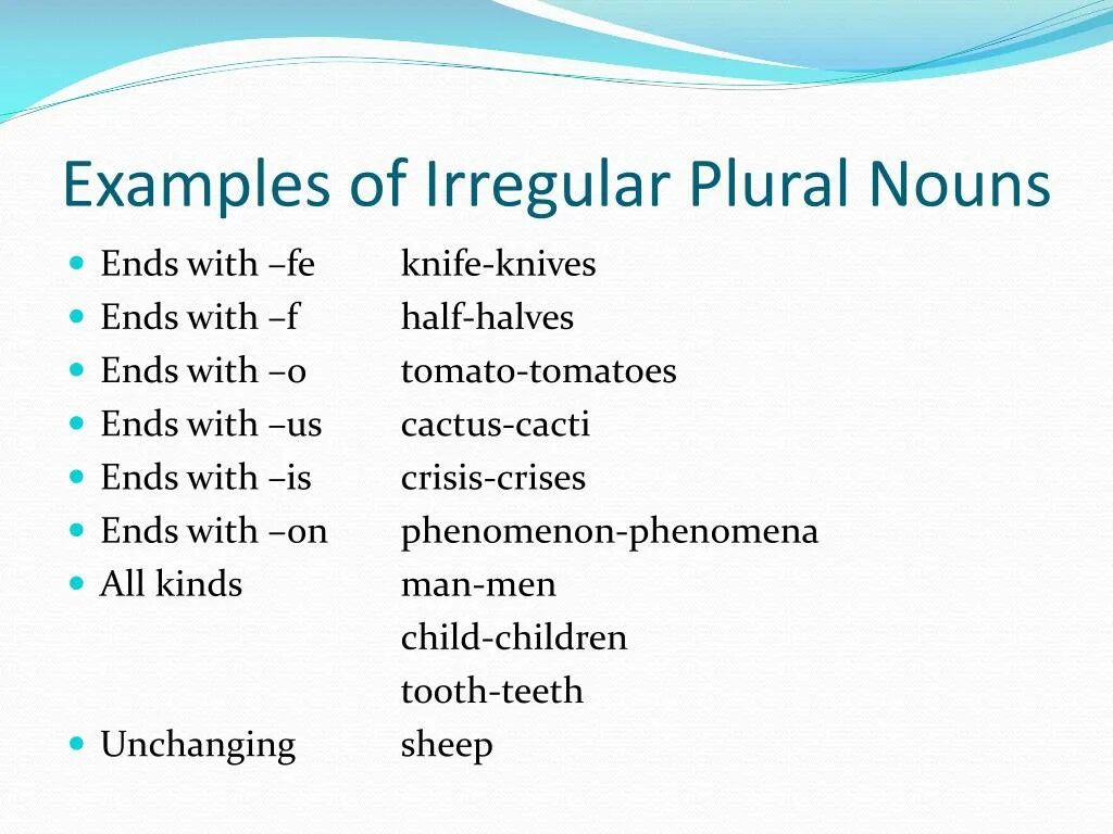 Irregular plurals примеры. Irregular plural forms примеры. Plural Nouns исключения.