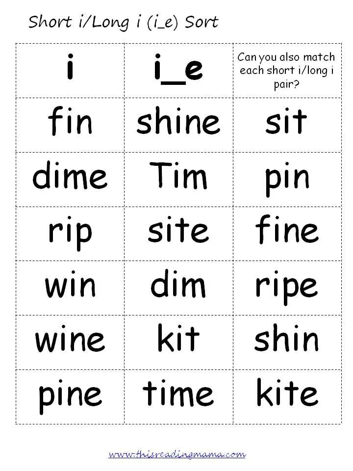 Read short words. Чтение short long a. Чтение i Worksheets. Phonics Vowels. Long Vowel i.