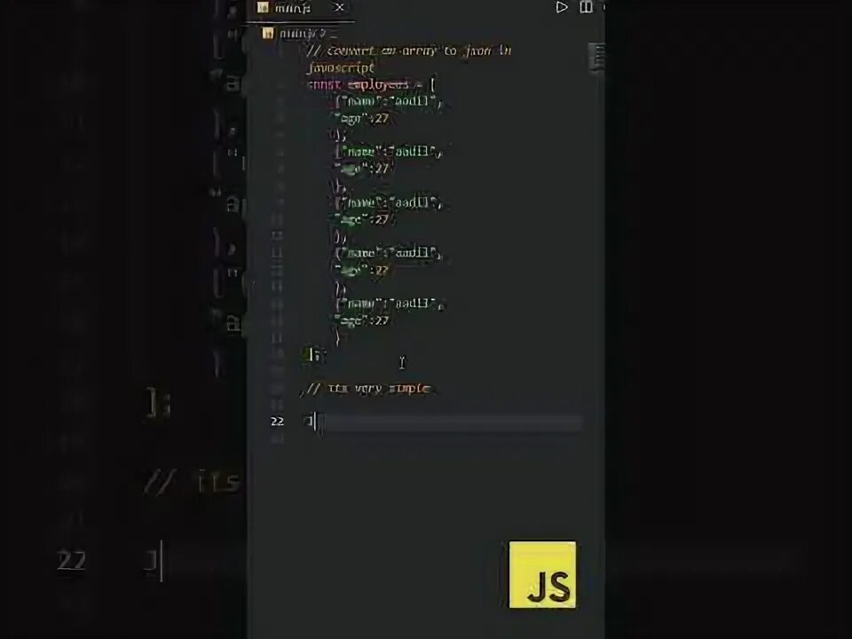 Js массив в json. Js массив в json
