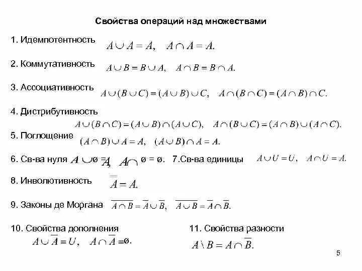 Операции и их свойства примеры. Свойства операций над множествами. свойства операции над множе. св ва операций над множествами. свойства операций алгебры множеств.