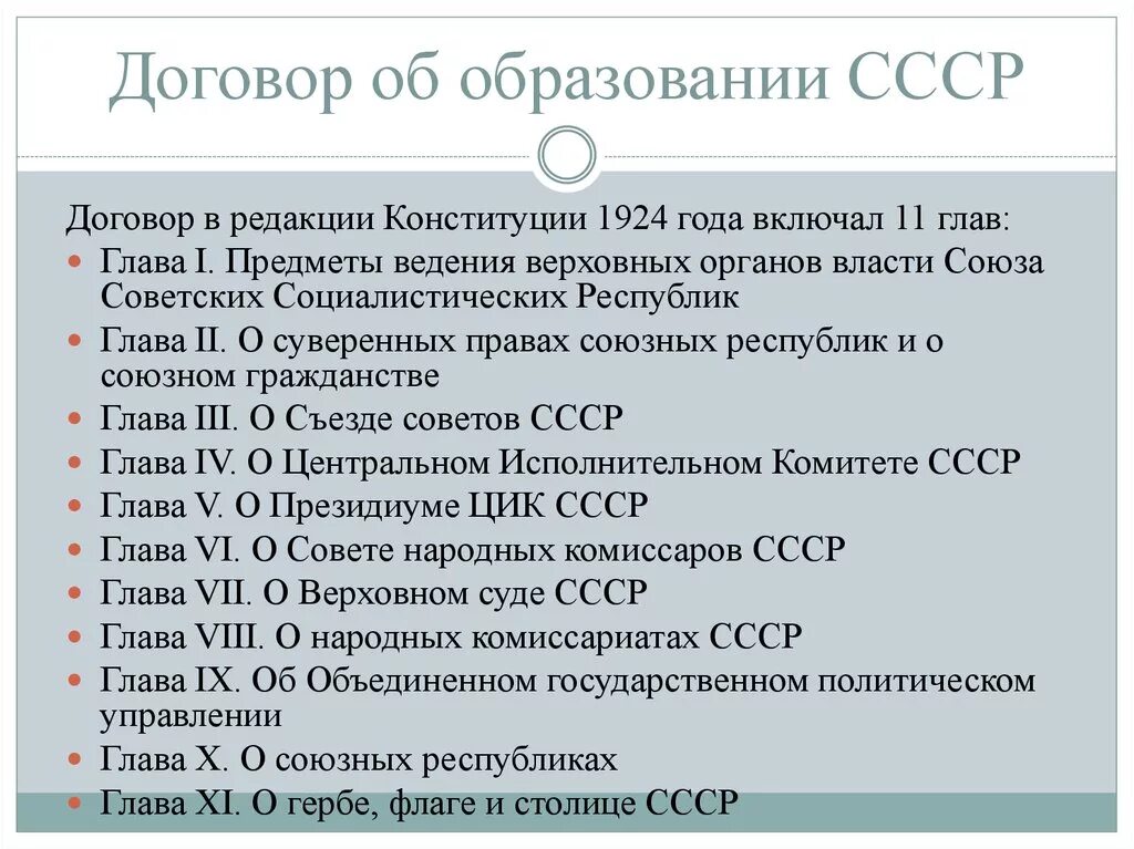 К какому времени относится ссср. Конституция СССР 1924 Г. структура. Образование СССР, первая Советская Конституция 1924. Конституция РСФСР 1924 структура. Конституция 1924 года структура органов власти.