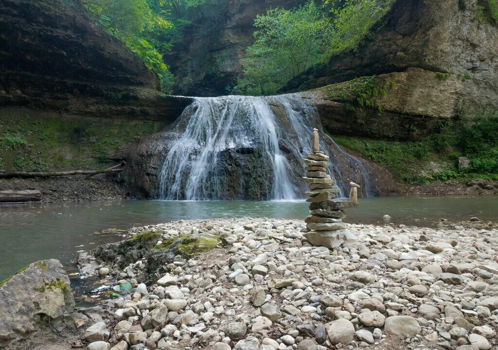 Водопад Девичьи косы, waterfall, Republic of Adygea, Maykopsky District, Dakhovs