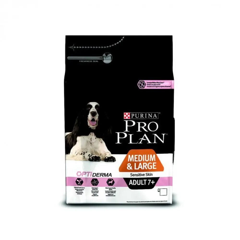 Корм Проплан Медиум для собак. Корм для собак Purina Pro Plan Medium. PROPLAN Medium Adult sensitive Skin для взрослых собак средних пород "лосось" 7 кг.. Корм Purina Pro Plan беззерновой для собак. Pro plan 7 кг