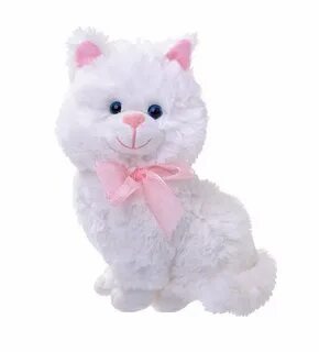 Мягкая игрушка кошка белая