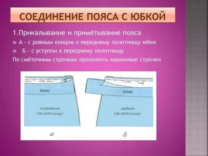 Как сшить пояс для юбки