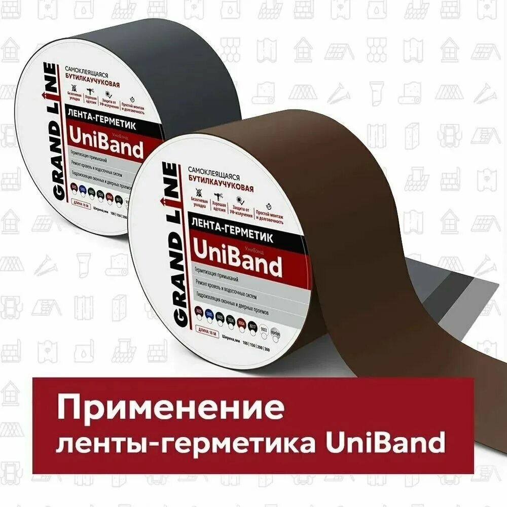 Лента гранд лайн. Герметизирующая лента Grand line Uniband. Самоклеящаяся герметизирующая лента "СГЛ-пэт2". Бутилкаучуковая герметизирующая лента самоклеящаяся. Самоклеящаяся герметизирующая лента Grand line Uniband 10м*10см.