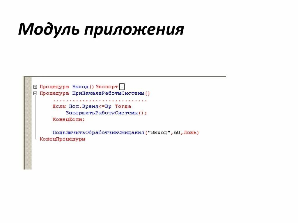 Модули приложения используются для