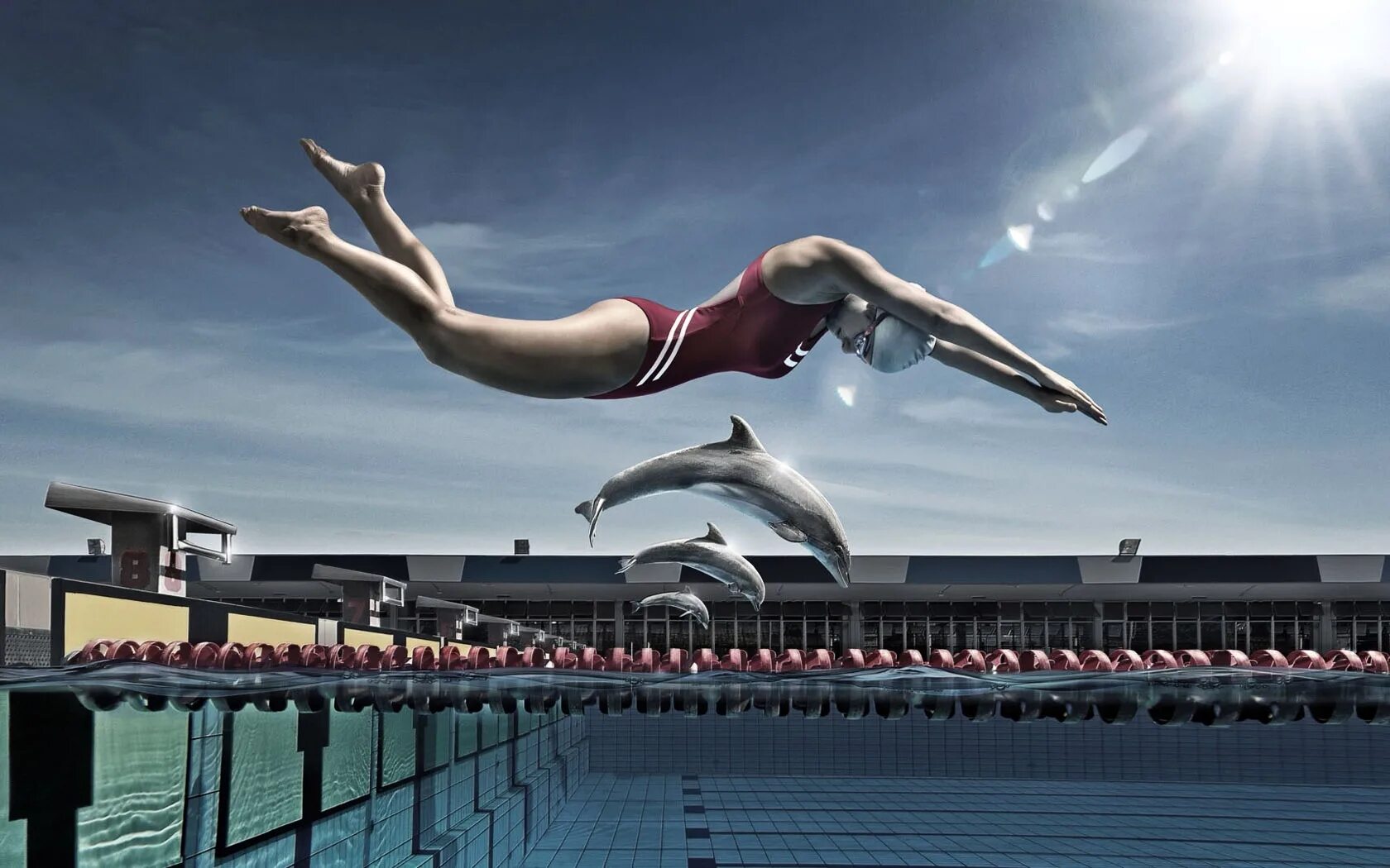 Swimming pool drunk speed