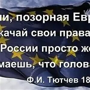 Тютчев стихи позорная европа