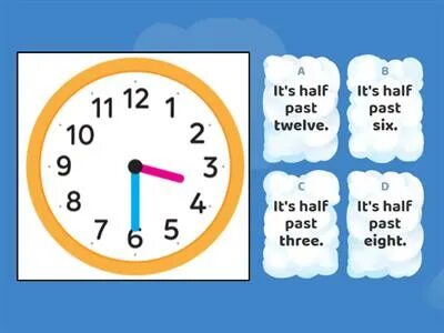 Английский время half past