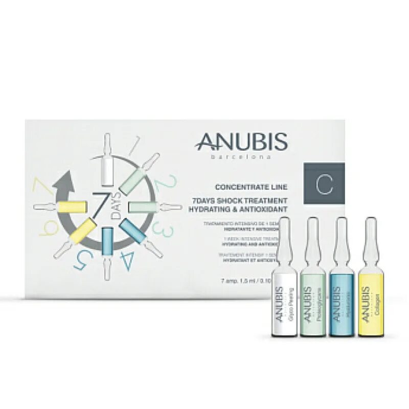 Концентрат 7. Anubis Barcelona ампулы 7 Days Shock treatment Hyaluronic. Anubis косметика. Anubis сыворотка. Anubis Barcelona Shining line.