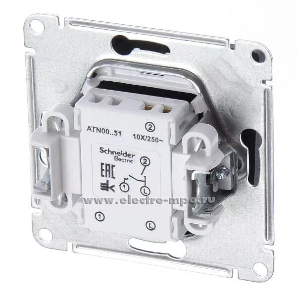 Atlas design схемы выключателей 1-клавишный механизм переключателя Systeme Electric ATLAS DESIGN сх.6 10АХ белый Товар на картинке можно купить.
