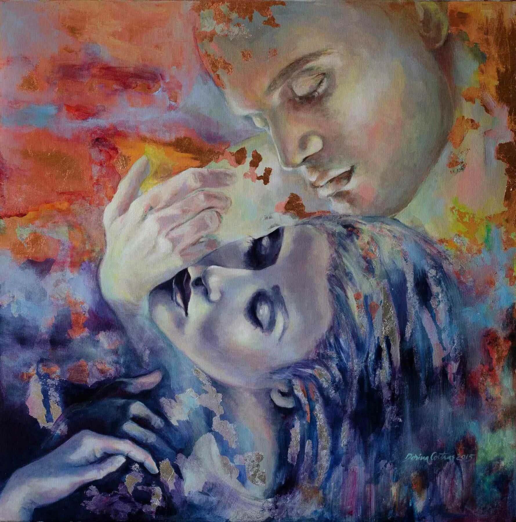 Картина он и она купить. Румынская художница Dorina Costras. Живопись любовь. Эмоции в живописи. Чувства в живописи.