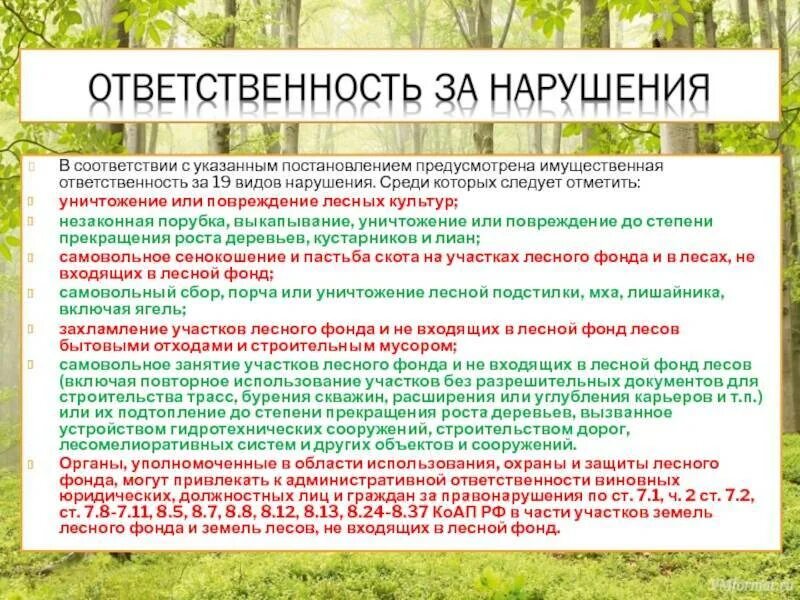 Ответственность за самовольное занятие земельного участка