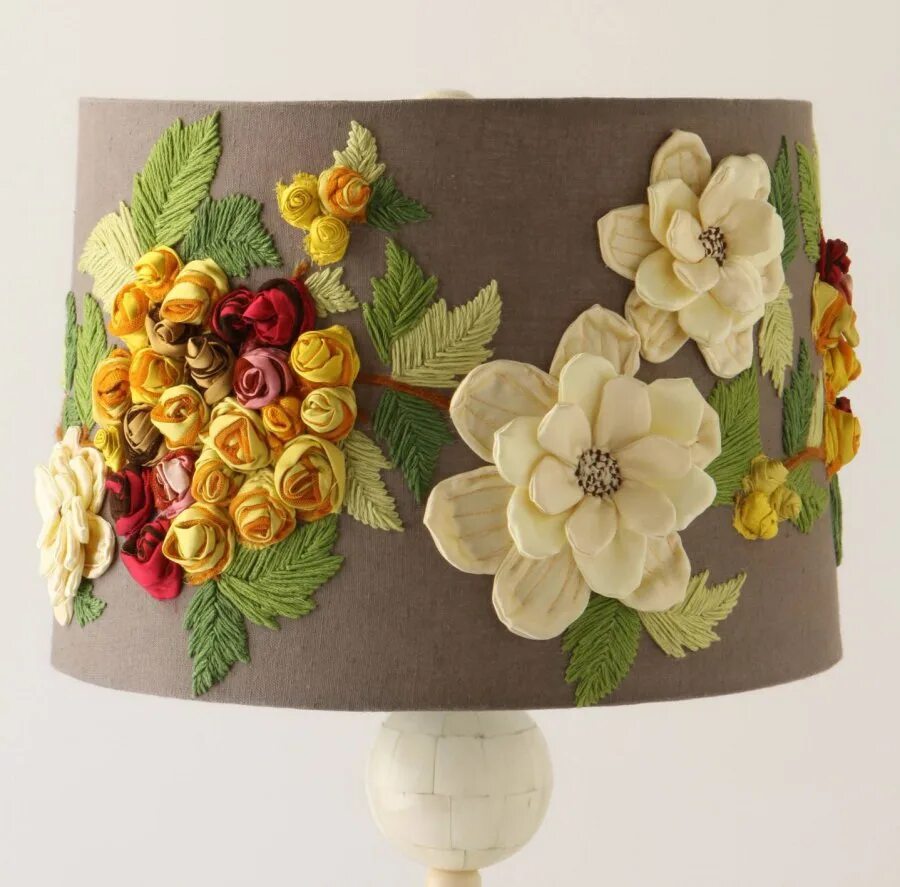 необычный декор абажура. декор абажура. красивые абажуры для торшеров. декор из старого абажура. декор абажура для торшера.