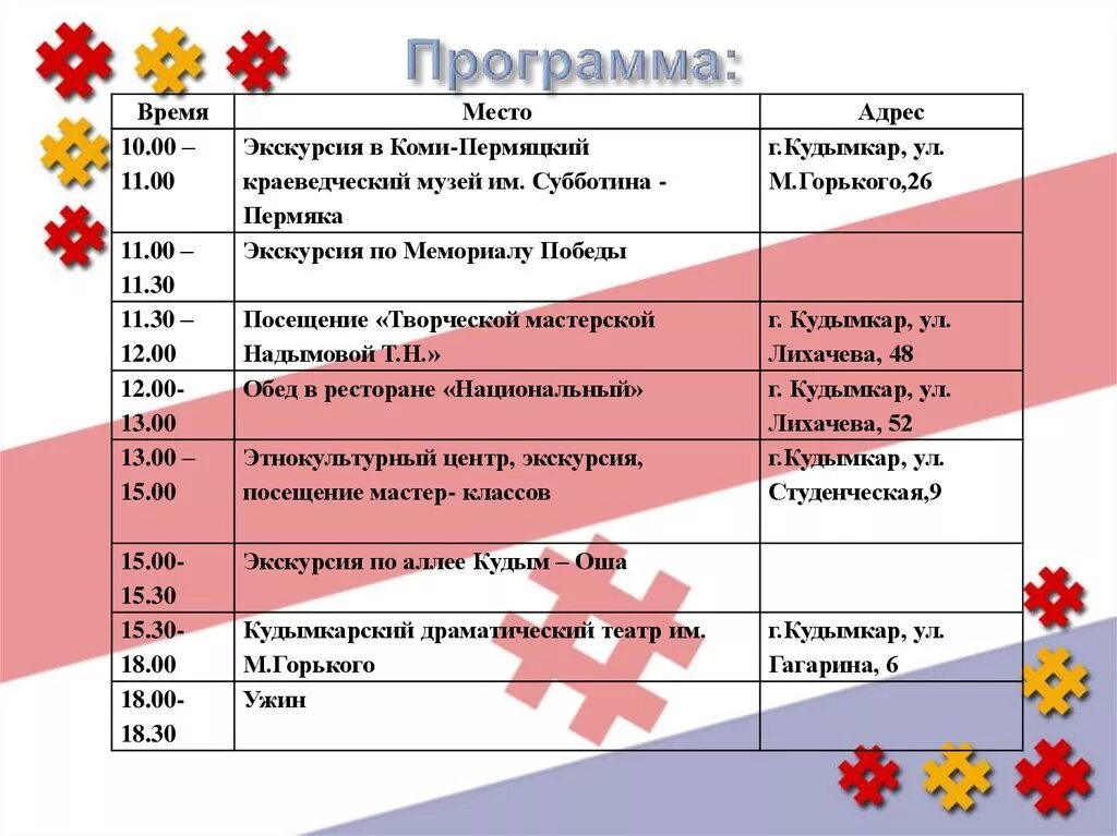 Культурный клуб мероприятия. План мероприятий клуба Юный краевед. План эко мероприятия. Программа тура образец. План внеклассного мероприятия экскурсия в музей.