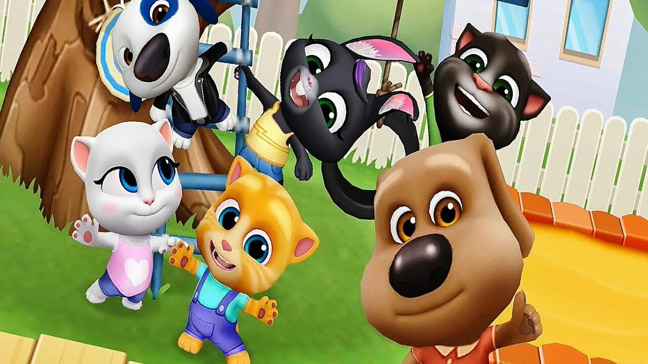 Включи тома новую серию. Том и его друзья 2. Tom и его друзья. Игра talking Tom friends. Команда Тома и его друзей.