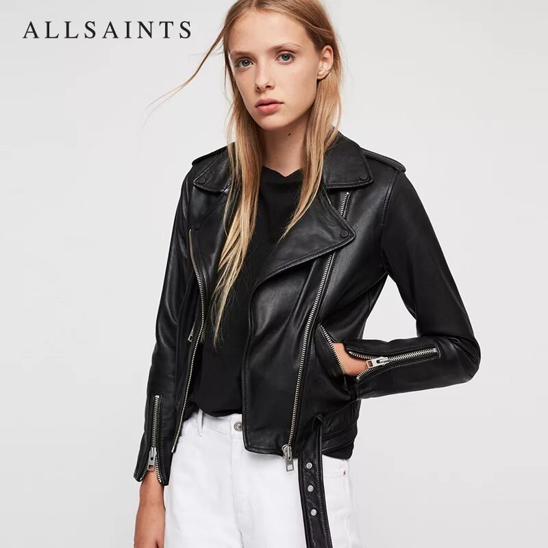 Модель кожаного. Allsaints куртки кожаные женские. Косуха all Saints женская. Женская кожаная косуха all Saints. TOPTOP куртка кожаная женская.